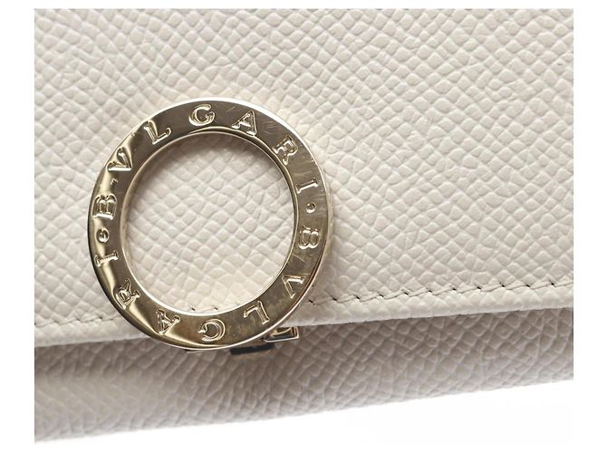 Bulgari Porta tarjetas de visita de cuero blanco Bvlgari - vista 7