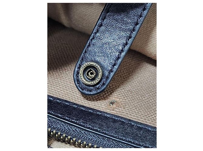 Burberry Mega Check Canvas Rucksack Schwarz/Beige - Ansicht 7