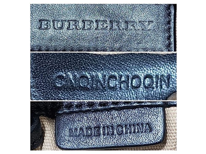 Burberry Mega Check Canvas Rucksack Schwarz/Beige - Ansicht 8