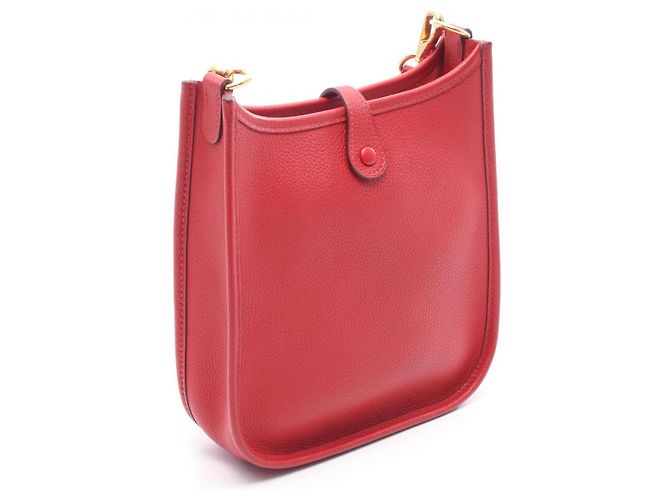 Borsa a Spalla Hermès Evelyn TPM Rouge Cou Rosso - vista 2
