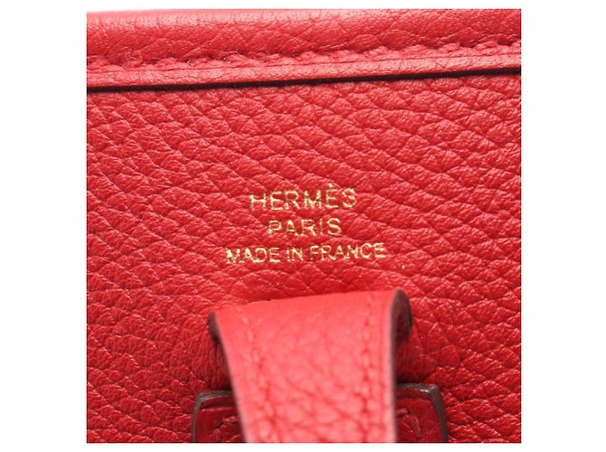 Borsa a Spalla Hermès Evelyn TPM Rouge Cou Rosso - vista 5