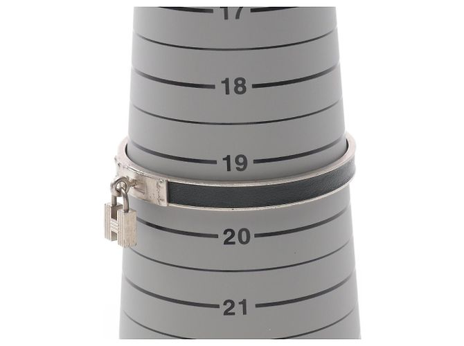 Bracciale Kelly Hermès in pelle verde e acciaio Argento - vista 5