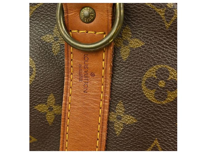 Borsa Keepall Bandoulière Louis Vuitton Monogram Canvas 55 Marrone - vista 4