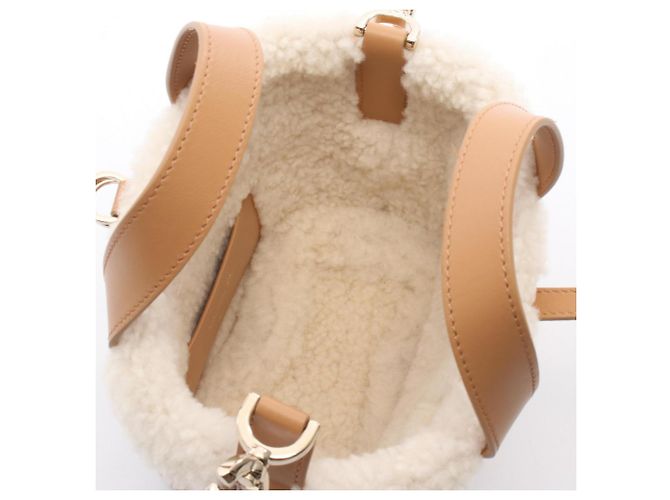 Borsa Christian Dior DiorAlps Toujours Vertical Nano Macrocannage Marrone Bianco - vista 3