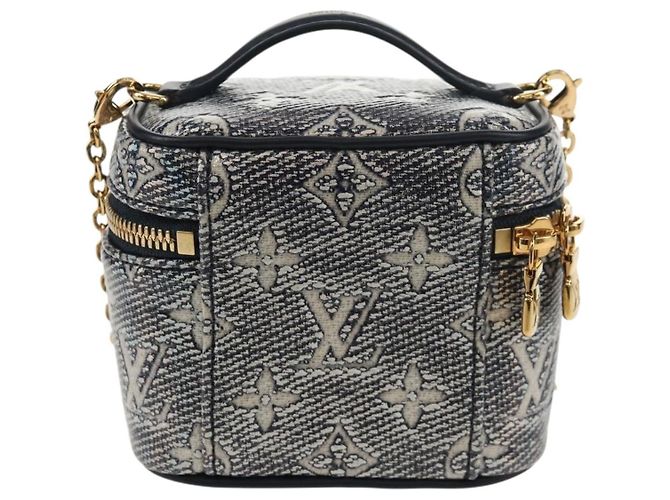 Louis Vuitton Vanity Case Monoglam aus Jacquard-Canvas Micro Marineblau - Ansicht 2