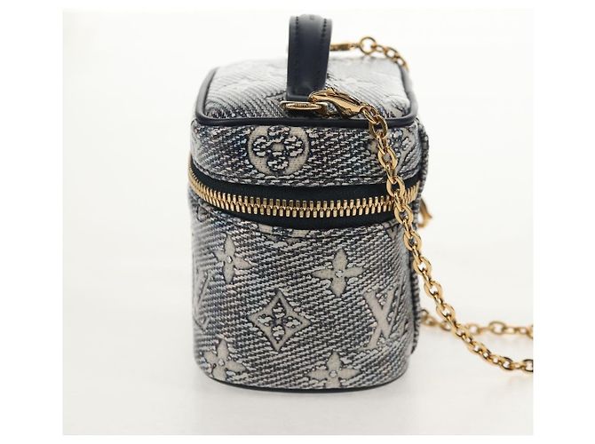 Louis Vuitton Vanity Case Monoglam aus Jacquard-Canvas Micro Marineblau - Ansicht 4