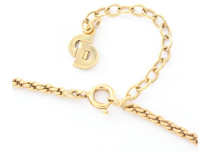 Collana in strass placcata oro Christian Dior D'oro - vista 4