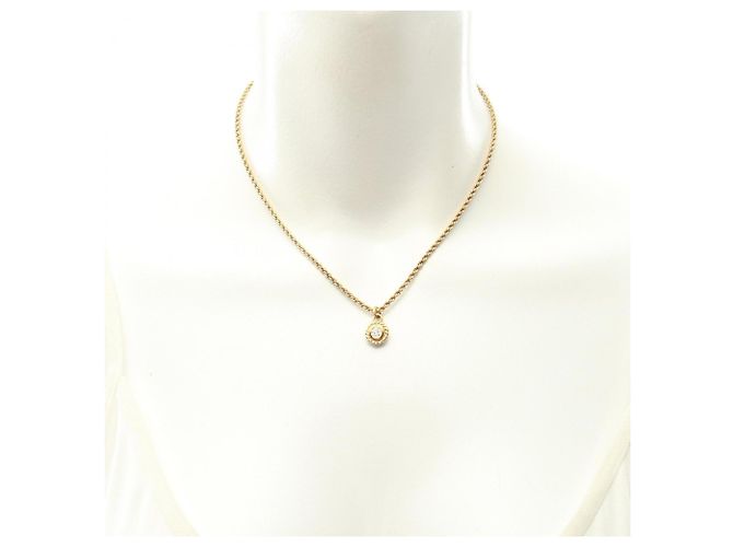 Collana in strass placcata oro Christian Dior D'oro - vista 6