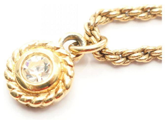 Collana in strass placcata oro Christian Dior D'oro - vista 8