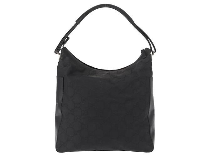 Gucci Vintage Hobo GG Canvas and leather Medium Nero - vista 2