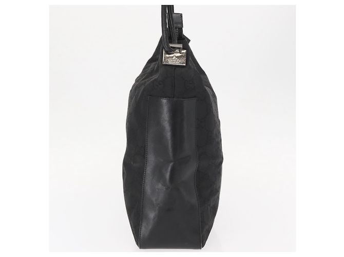 Gucci Vintage Hobo GG Canvas and leather Medium Nero - vista 3
