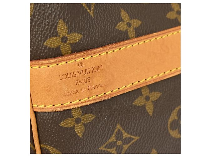 Borsa Keepall Bandoulière Louis Vuitton in tela Monogram 55 Marrone - vista 5