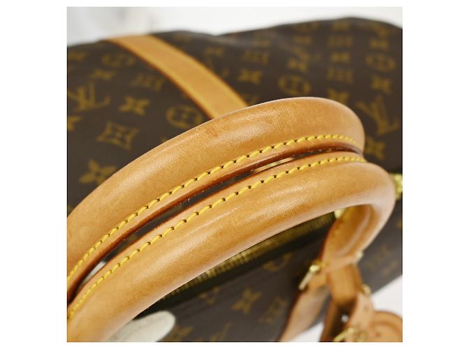 Borsa Keepall Bandoulière Louis Vuitton in tela Monogram 55 Marrone - vista 6