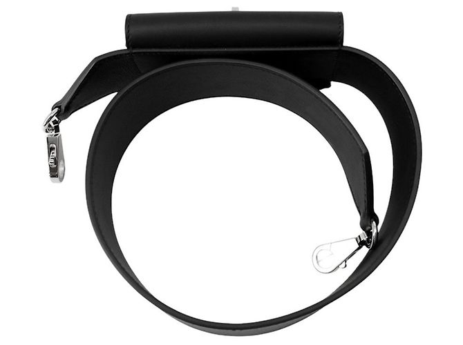 Kelly Cinghia a spalla in pelle Swift nera di Hermès Nero - vista 3
