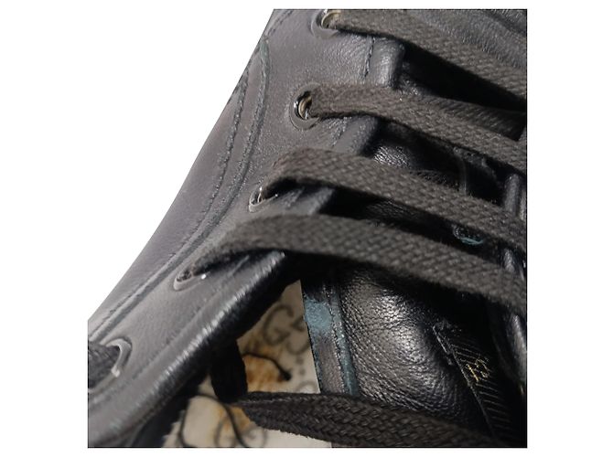 Sneakers basse Gucci California con borchie in pelle nera Nero - vista 12