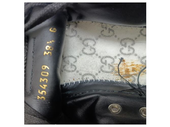 Sneakers basse Gucci California con borchie in pelle nera Nero - vista 15