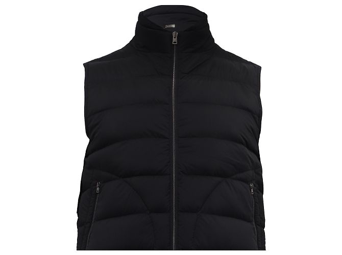 Gilet imbottito con zip Herno in poliamide nera con tasche Nero - vista 2