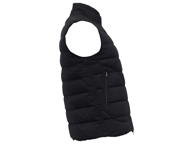 Gilet imbottito con zip Herno in poliamide nera con tasche Nero - vista 3