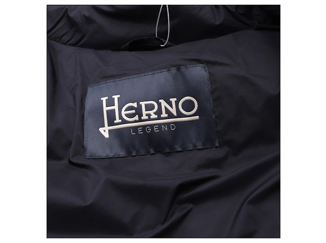 Gilet imbottito con zip Herno in poliamide nera con tasche Nero - vista 5