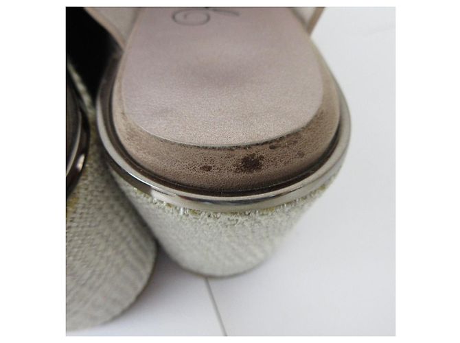 Autre Marque Sandali con zeppa in suede Ginza Kanematsu Marrone Beige - vista 10