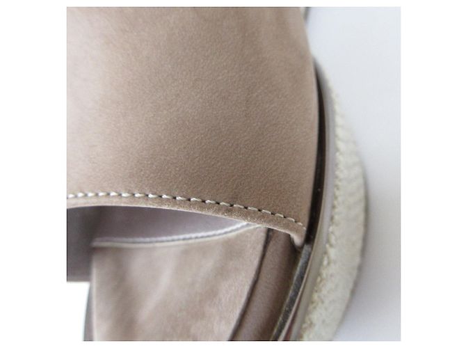 Autre Marque Sandali con zeppa in suede Ginza Kanematsu Marrone Beige - vista 13