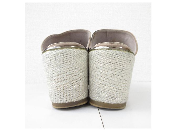 Autre Marque Sandali con zeppa in suede Ginza Kanematsu Marrone Beige - vista 6