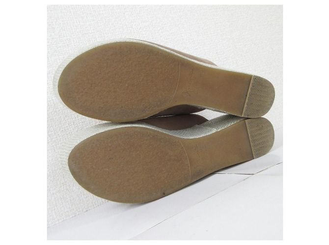 Autre Marque Sandali con zeppa in suede Ginza Kanematsu Marrone Beige - vista 7