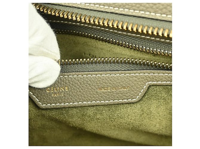 Luggage Céline Bolso de viaje Celine de cuero liso micro Castaño - vista 4