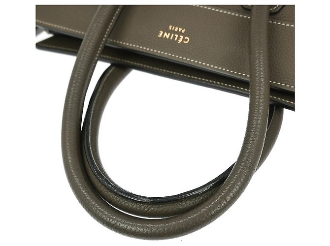 Luggage Céline Bolso de viaje Celine de cuero liso micro Castaño - vista 6