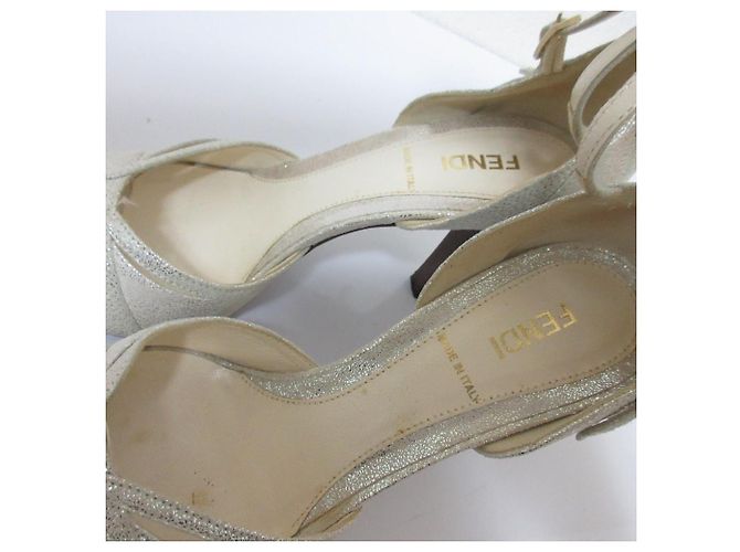 Fendi High Heel Sandalen Silber - Ansicht 5