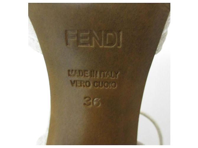 Fendi High Heel Sandalen Silber - Ansicht 7