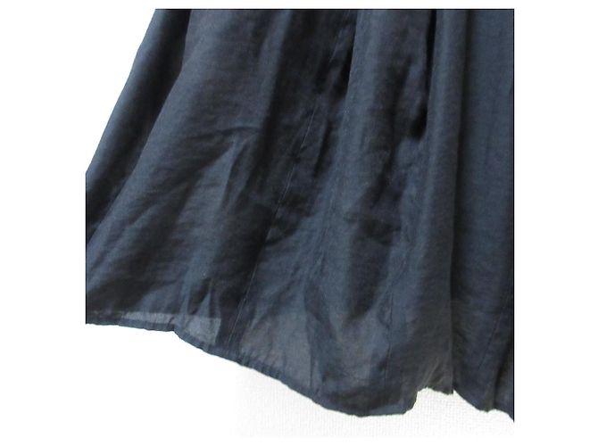 Glänzendes Botanisches Kleid Sybilla Schwarz - Ansicht 7