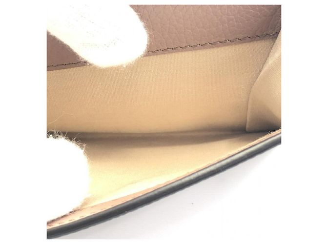 Chloé Chloe Alphabet Trifold Leather Mini Beige - vista 7