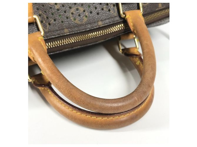 Louis Vuitton Monogram Perforierte Speedy 30 Tasche Braun Grün Monogramm - Ansicht 5