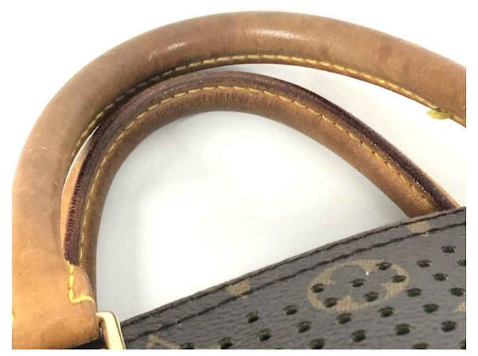 Louis Vuitton Monogram Perforierte Speedy 30 Tasche Braun Grün Monogramm - Ansicht 6