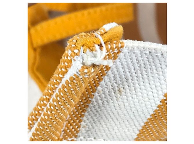 Hermès Hermes Cannes PM Tote Bag Weiß Gelb - Ansicht 11