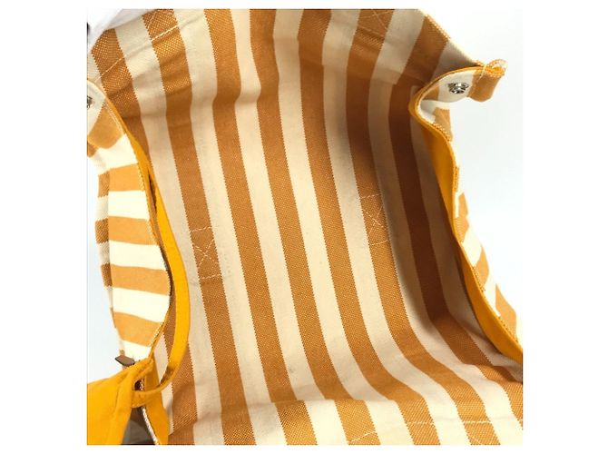 Hermès Hermes Cannes PM Tote Bag Weiß Gelb - Ansicht 12
