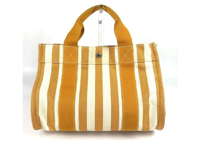Hermès Hermes Cannes PM Tote Bag Weiß Gelb - Ansicht 2