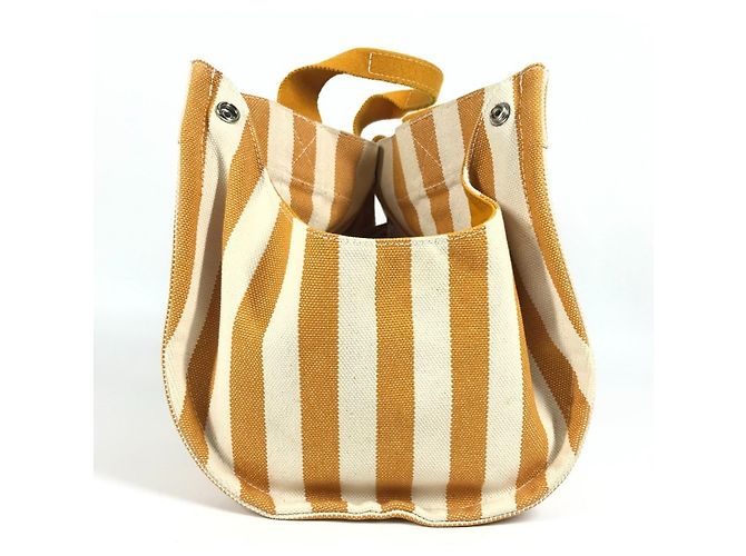 Hermès Hermes Cannes PM Tote Bag Weiß Gelb - Ansicht 4