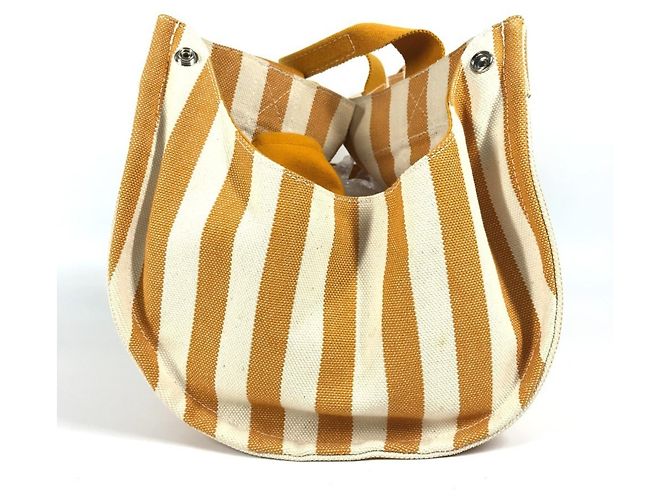 Hermès Hermes Cannes PM Tote Bag Weiß Gelb - Ansicht 5