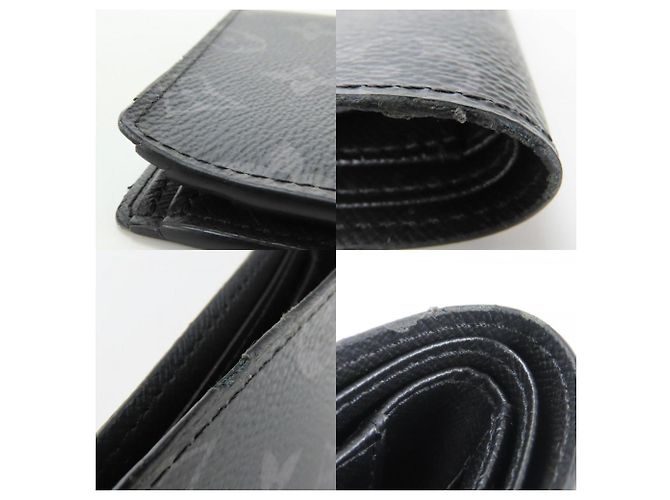 Louis Vuitton Monogram Eclipse Bi-fold Wallet Black - view 7