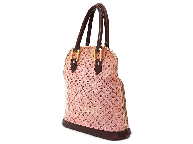 Borsa a Mano Louis Vuitton Alma Monogram LV in Tela Monogram Bordeaux Bordò - vista 2