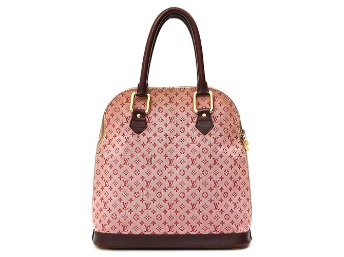 Borsa a Mano Louis Vuitton Alma Monogram LV in Tela Monogram Bordeaux Bordò - vista 4
