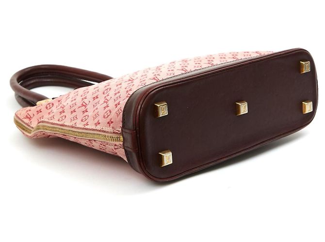 Borsa a Mano Louis Vuitton Alma Monogram LV in Tela Monogram Bordeaux Bordò - vista 5