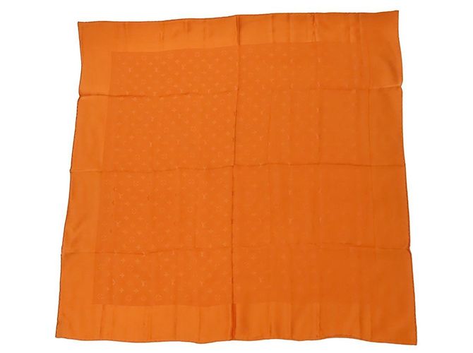 Foulard Carre Monaco Louis Vuitton in seta arancione - vista 10