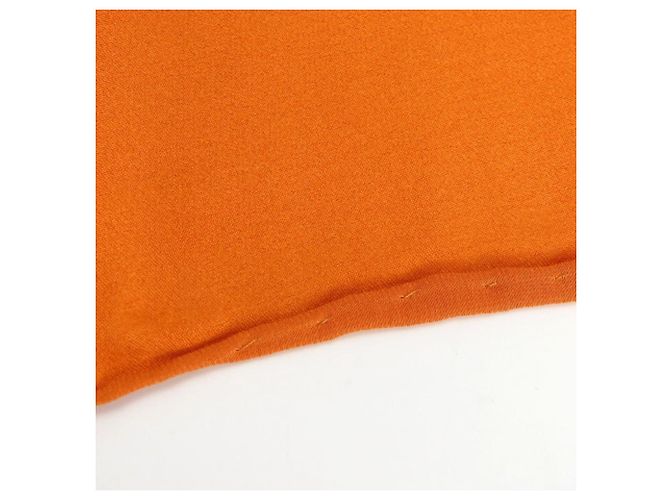 Foulard Carre Monaco Louis Vuitton in seta arancione - vista 4