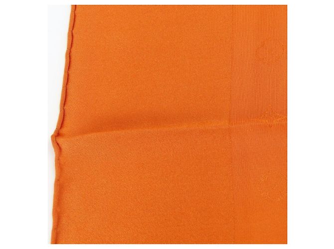Foulard Carre Monaco Louis Vuitton in seta arancione - vista 5