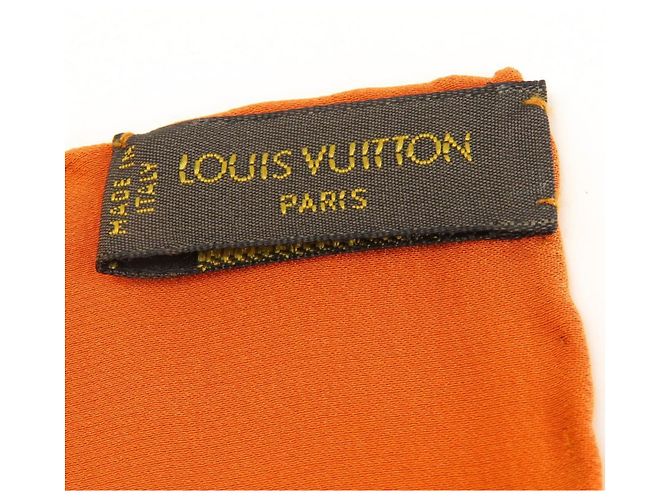 Foulard Carre Monaco Louis Vuitton in seta arancione - vista 6