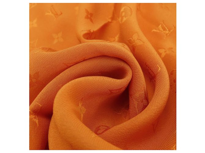Foulard Carre Monaco Louis Vuitton in seta arancione - vista 9