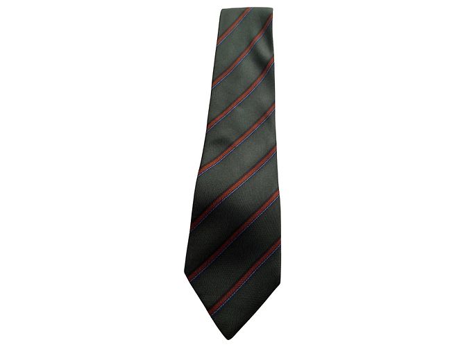 ✨ Striped silk tie by Paco Rabanne – Timeless elegance Red Dark green - view 2